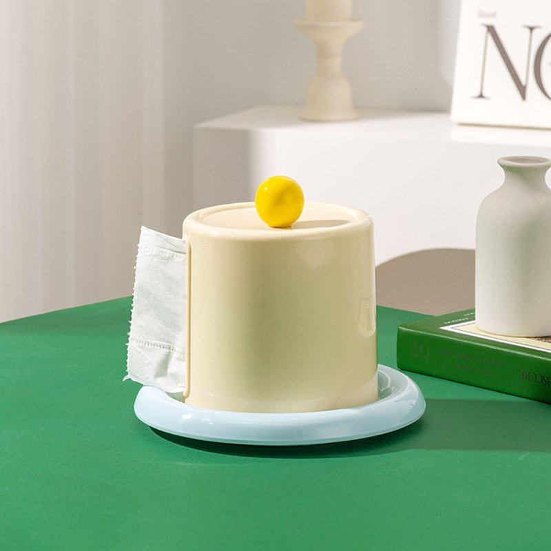 进口奶油风纸巾盒家用客厅茶几创意抽纸盒卫生间纸巾收纳盒桌面卷