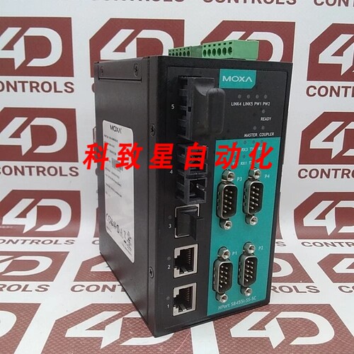 工业配件NPORT S8455I-MM-SC MOXA DEVICE SERVER 4 PORT 12-48 V