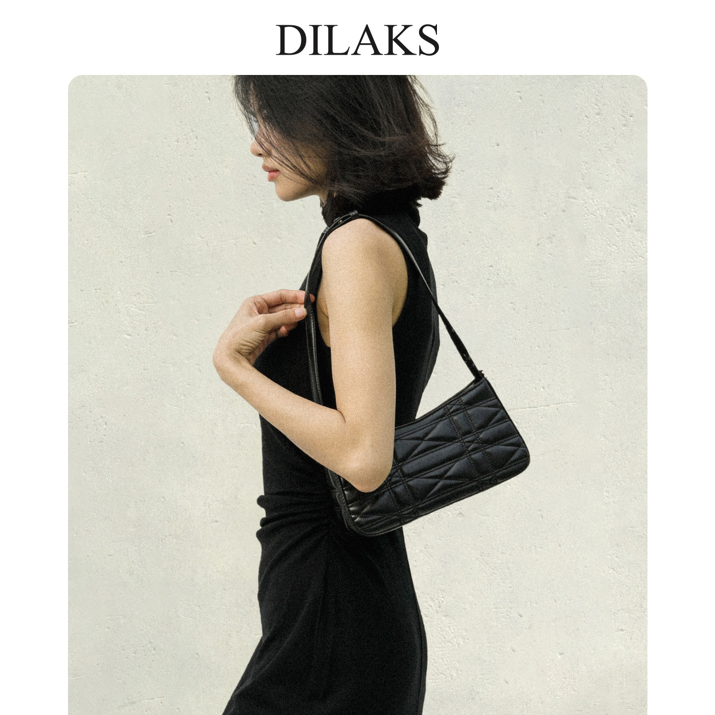 DILAKS迪莱克丝真皮手提包女极简风腋下包通勤轻奢女包单肩斜挎包