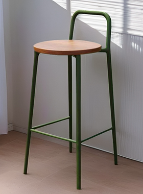 北欧现代简约轻奢设计师户外吧台椅家用酒吧凳网红靠背休闲高脚凳