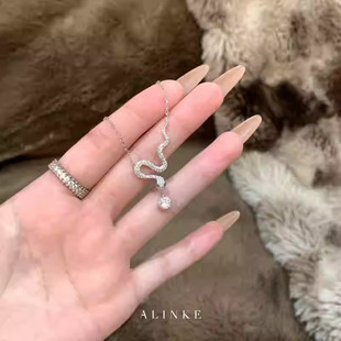 灵蛇项链女轻奢小众设计感锁骨链2025新款爆款高级感颈链配饰