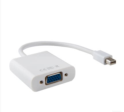 Mini DisplayPort to VGA转接线 mini dp转VGA线Mac接投影仪