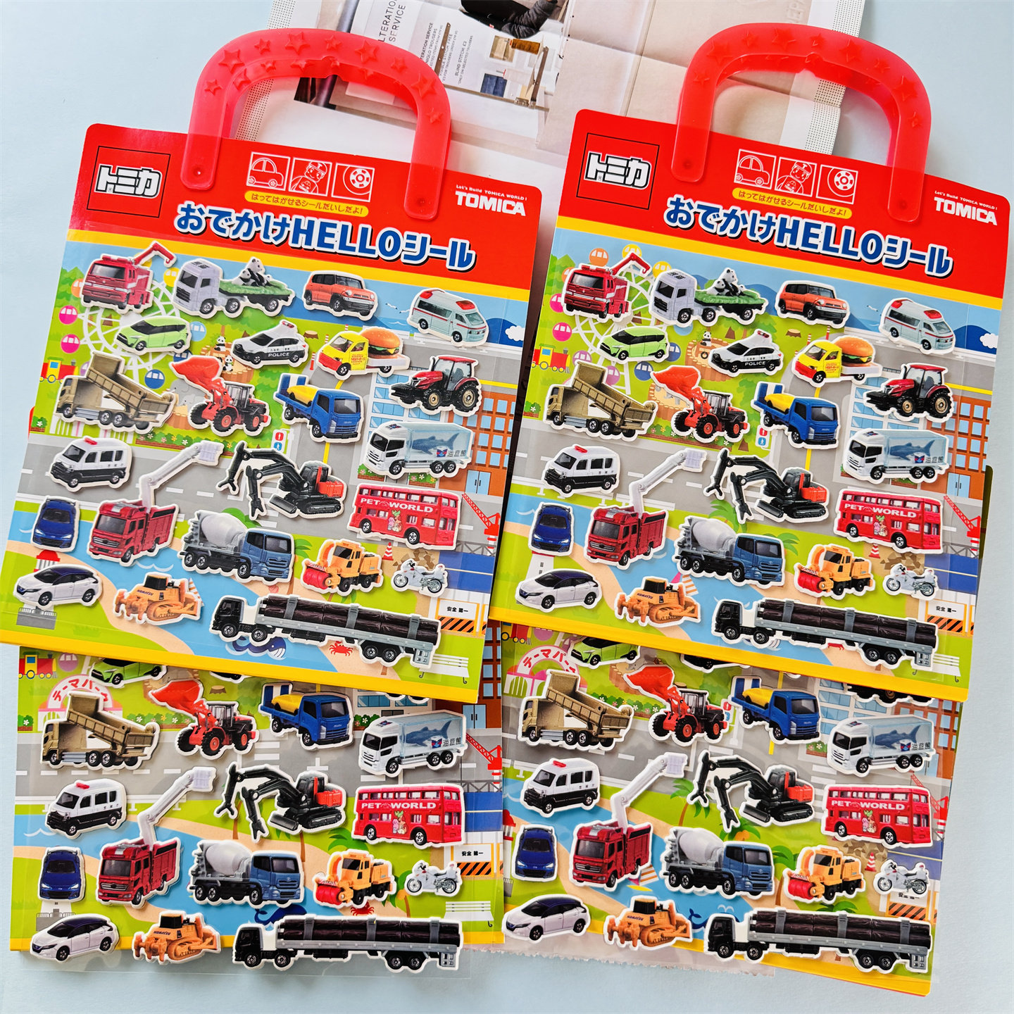 儿童汽车工程车贴纸外单多美卡贴纸书儿童场景贴画男孩玩具可重复,玩具/童车/益智/积木/模型,贴纸,淘宝优惠券,粉丝福利购,淘宝优惠卷