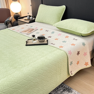 肉感双面两用床盖三件套一面全棉一面牛奶绒纯棉榻榻米加厚床单