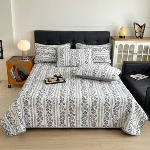 肉感双面两用床盖三件套一面全棉一面牛奶绒纯棉榻榻米加厚床单