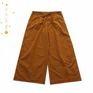 高腰宽松长裤 春秋新款 时尚 A11 女士纯色系带阔腿休闲裤