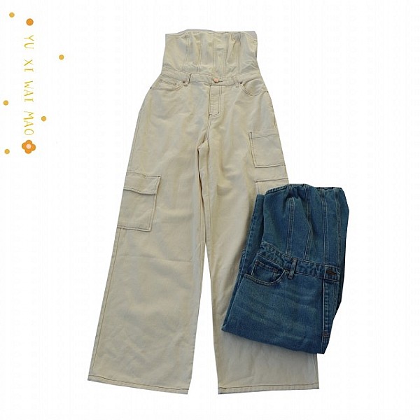 性感防滑条抹胸水洗纯棉连体裤