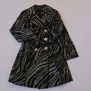 外套Y3 中长系腰带开衫 春秋新款 女士翻领双层性感薄纱双排扣风衣