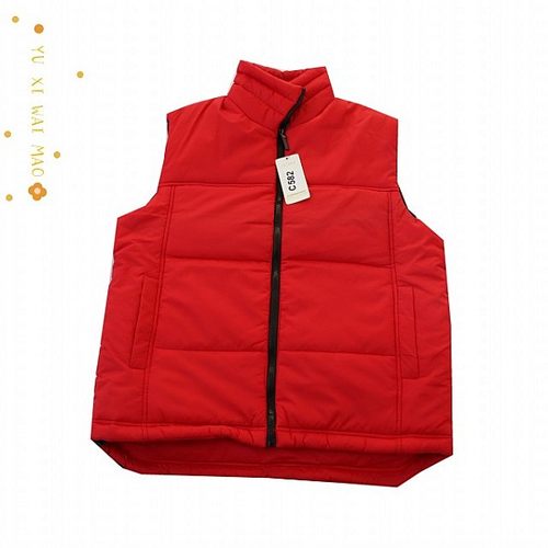 立领工字型棉衣马甲拉链保暖