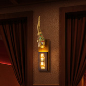 泰式 会所包厢发光门牌壁灯东南亚风餐厅酒店过道房间号门牌灯定制