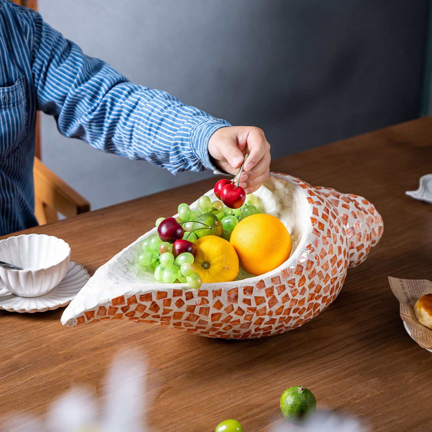 天然海螺贝壳水果盘摆件客厅茶几家用点心零食盘轻奢高档装饰果盘,家居饰品,果盘/果篓,淘宝优惠券,粉丝福利购,淘宝优惠卷