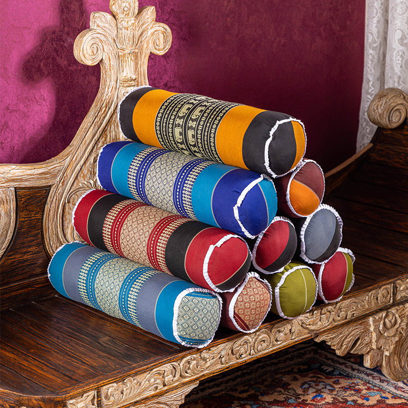 沙发扶手枕圆形枕头沙发扶手棉垫靠枕轻奢泰国木棉抱枕颈枕腰枕头