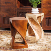 泰国实木花盆架阳台庭院木墩创意木质盆景架摆件换鞋 休闲喝茶凳子