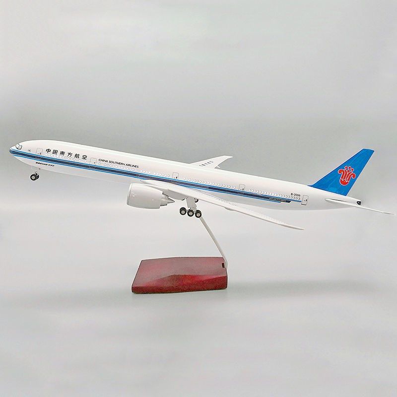 波音777南航国航东航 升级声控灯光客机航模飞机模型礼品创意摆件