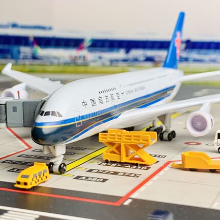 新款带轮空客A380空中巨无霸20cm合金属飞机模型航模礼品摆件收藏