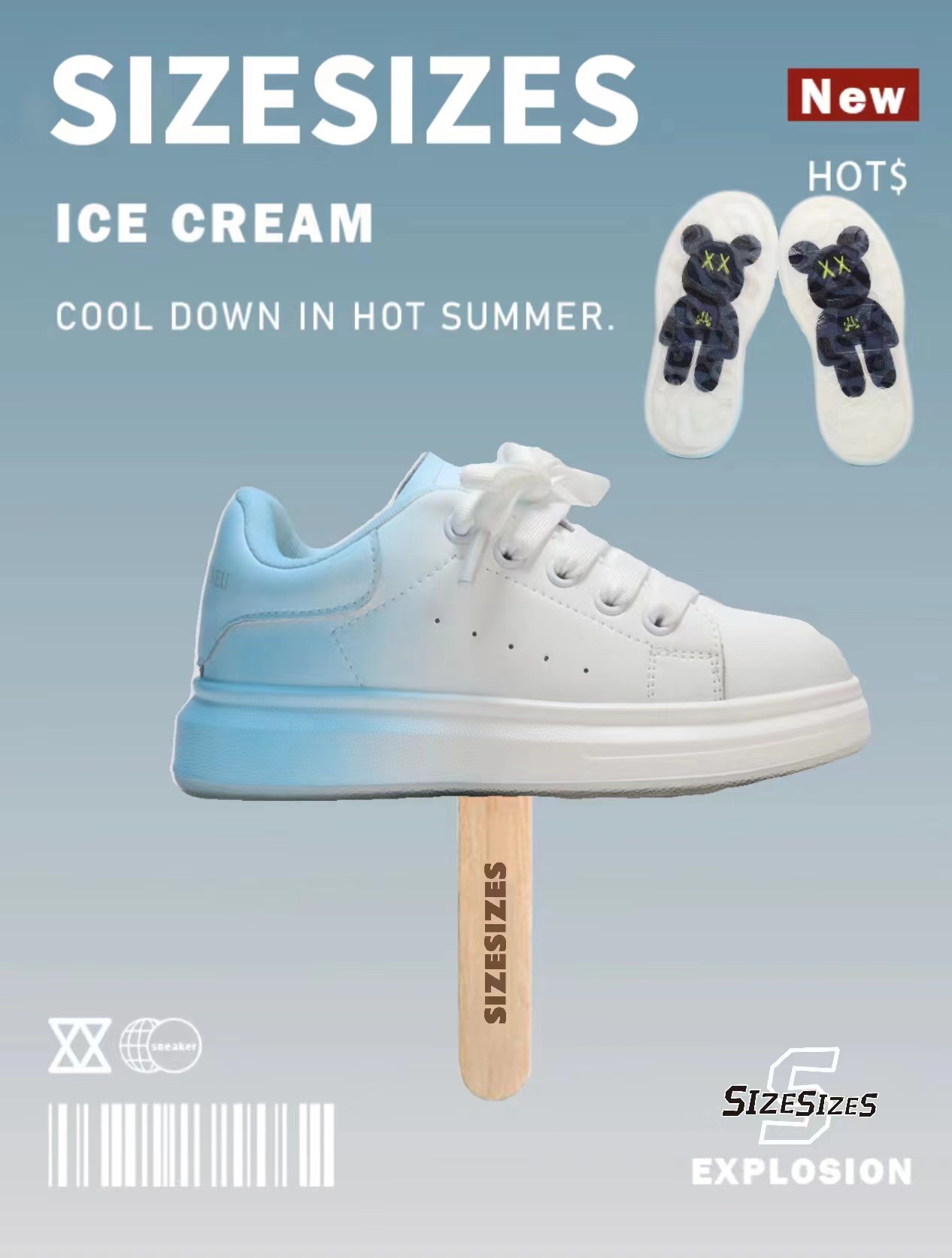 春秋新款韩版货儿童鞋潮牌SIZES中大童男女童麦昆鞋跑步运动鞋