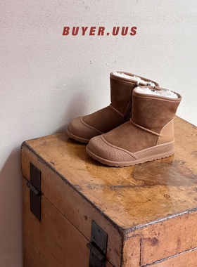 2025冬季新款韩版货儿童鞋潮牌UUS中大男女童加厚保暖雪地靴棉鞋