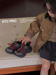 2024冬新款韩版儿童鞋潮牌NTC中大男女童加棉保暖复古跑步运动鞋