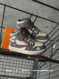 男童板鞋高帮真皮冬季新款3R女童运动鞋中大儿童街舞加棉保暖潮鞋