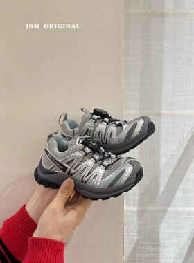 2026春韩版童鞋潮牌JBM中大男女童网面透气旋转扣百搭跑步运动鞋