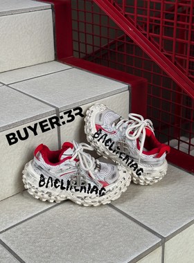 2025冬季新款韩版童鞋潮牌3R中大男女童做旧复古加绒轮胎运动棉鞋