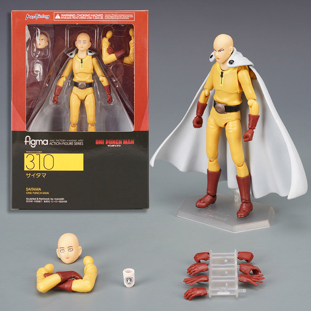动漫 figma 310# 一拳超人 琦玉老师 光头 可动 手办模型