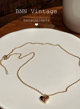仙女爱心！BNN Vintage复古中古法式14K金轻奢小众杨超越吴昕项链