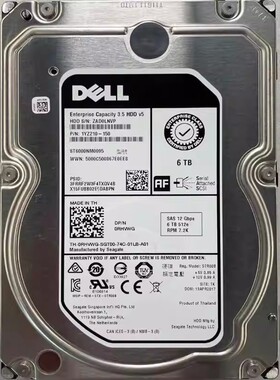DELL 0RHVWG 6T 7.2K SAS 12G 3.5 ST6000NM0095 服务器硬盘