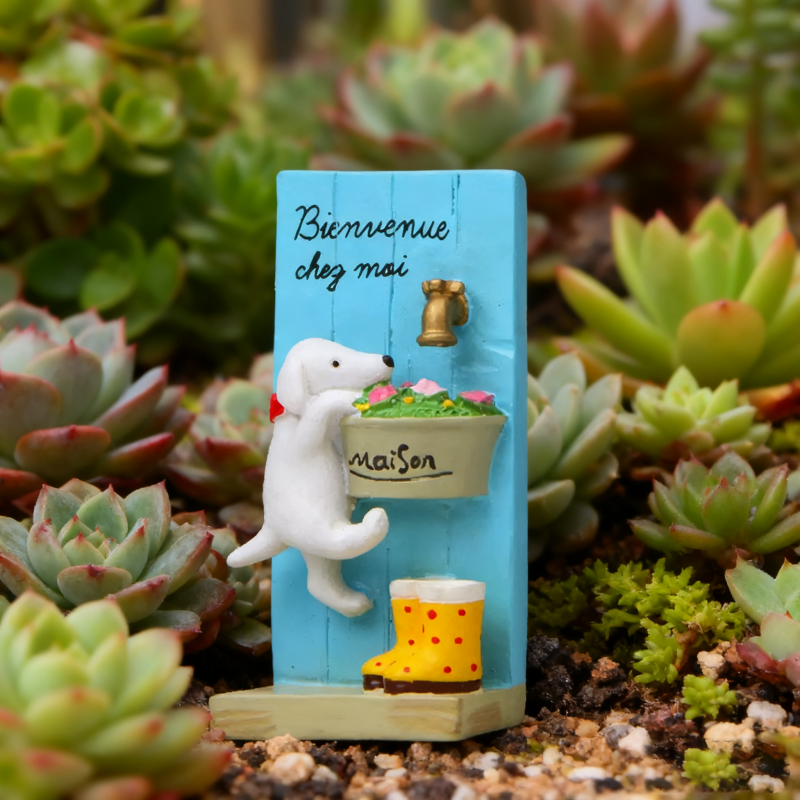 卡通可爱小狗水龙头迷你庭院摆件蓝色装饰品萌宠造型户外装饰,家居饰品,户外/庭院摆件,淘宝优惠券,粉丝福利购,淘宝优惠卷