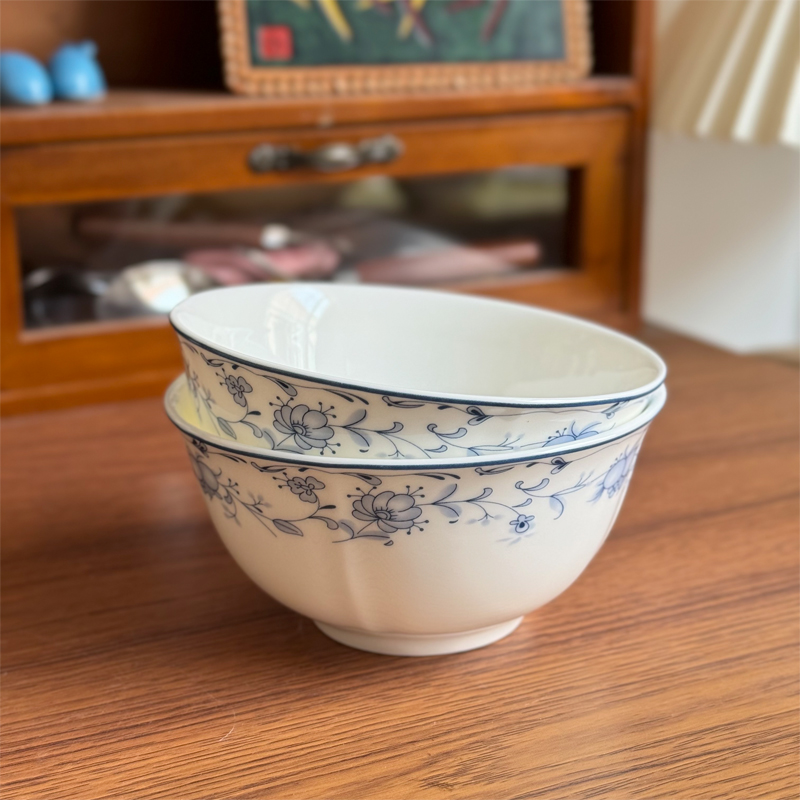 釉中彩骨瓷米饭碗可微波小碗