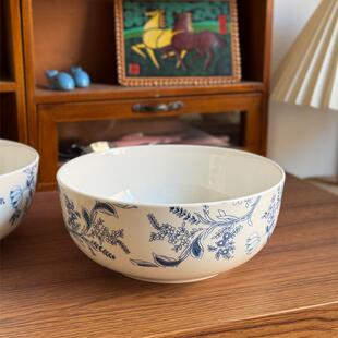 北府 图兰朵骨瓷大碗直身面碗汤碗可微波大容量陶瓷大碗