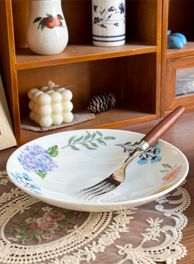 北府 阿莲娜骨瓷盘月光盘深菜盘汤盘饭盘甜品盘可微波陶瓷