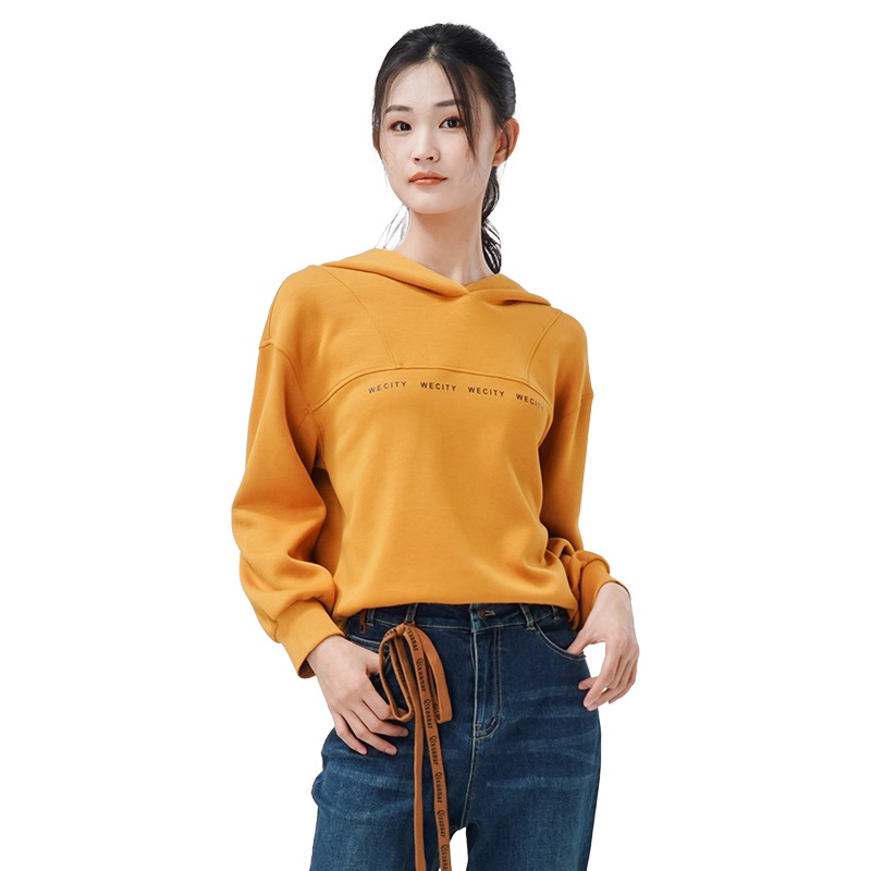 WEWE秋季宽松百搭连帽卫衣