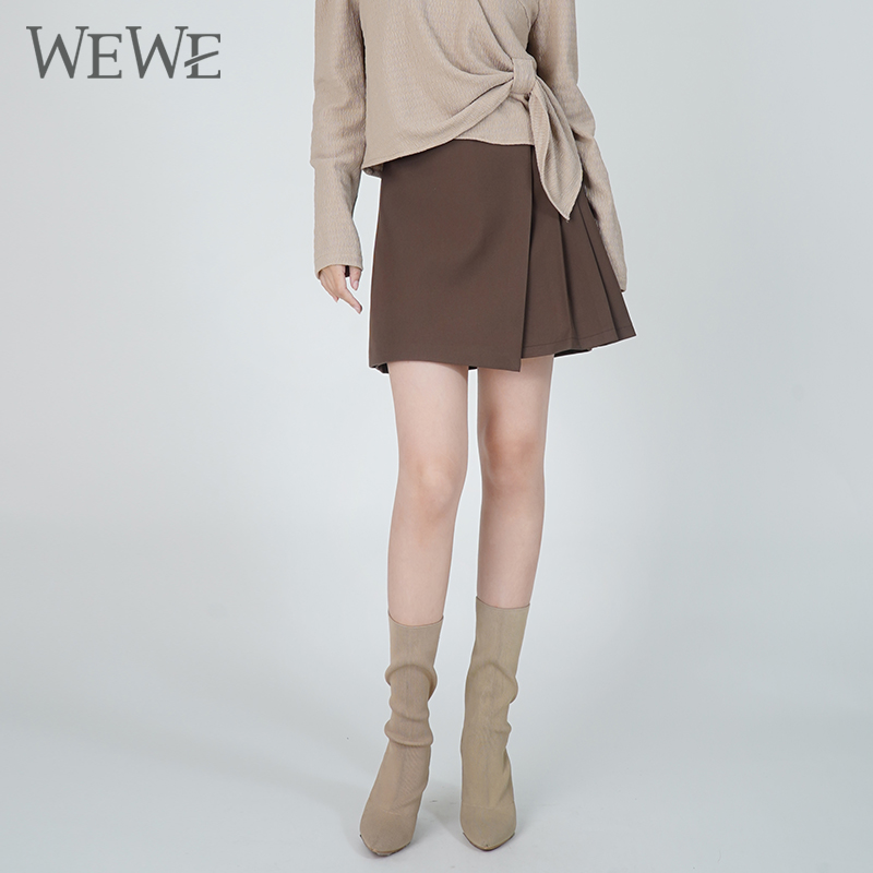 WEWE唯唯短裙百褶可爱A字
