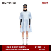宽松轻盈泡泡袖 IIIVIVINIKO夏季 新品 廓形感连衣裙女M320644173C