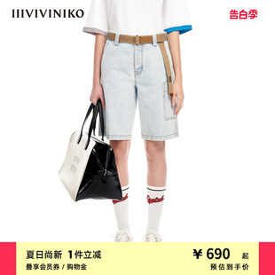 牛仔中裤 IIIVIVINIKO 新疆长绒棉 百慕大工装 子女M311804218B