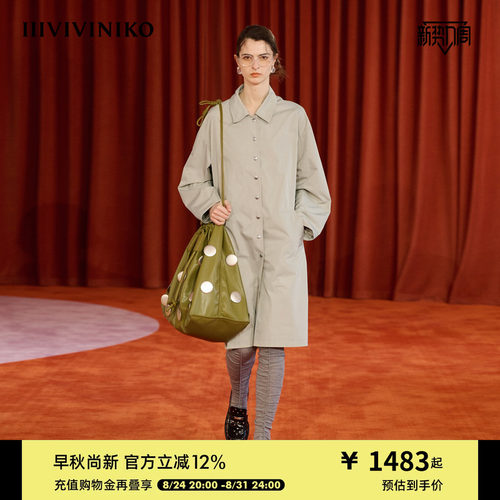 IIIVIVINIKO长袖工装风衣