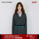 IIIVIVINIKO2025秋新款 撞色Polo领条纹针织长袖 女M530115651B