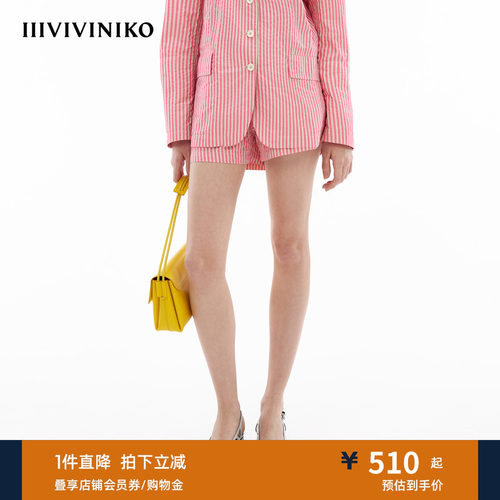条纹休闲短裤IIIVIVINIKO