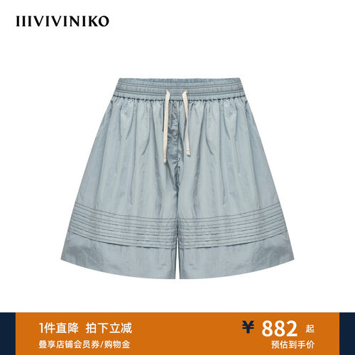 IIIVIVINIKO夏季新款猫咪印花户外运动百慕大短裤子R520803059D