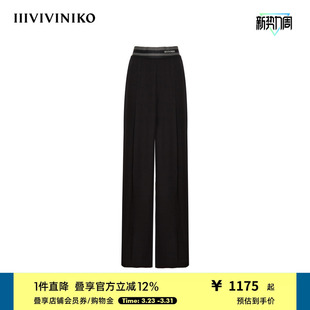 IIIVIVINIKO2025夏新款 子女B520812113D 休闲宽松橡筋腰带直筒裤