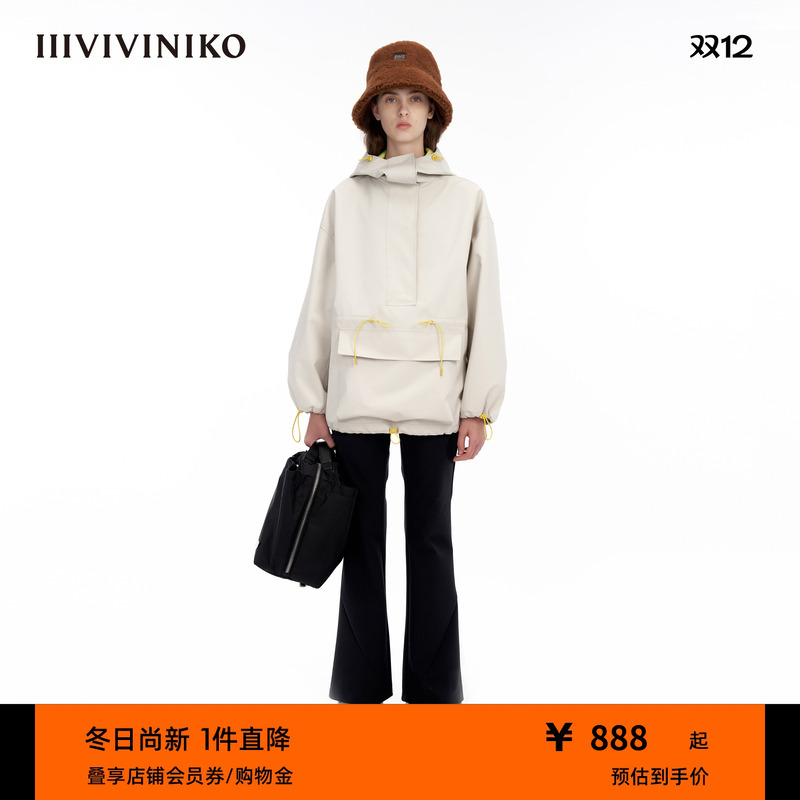 IIIVIVINIKO双面运动套头卫衣