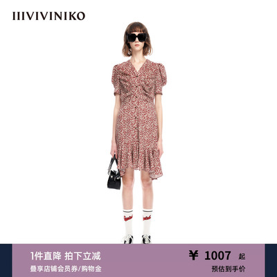 夏季碎花连衣裙IIIVIVINIKO