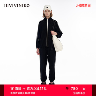外套女M344715393E 运动拉锁开衫 IIIVIVINIKO 经编高弹针织面料