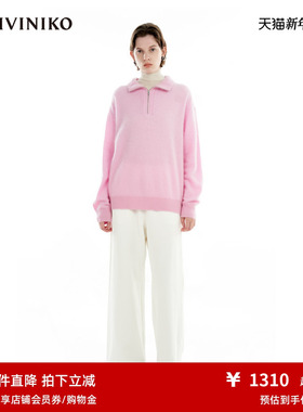 IIIVIVINIKO冬季新品“羊绒”高领多巴胺套头针织衫女M340138645C