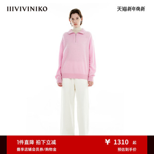 高领多巴胺套头针织衫 羊绒 女M340138645C 新品 IIIVIVINIKO冬季
