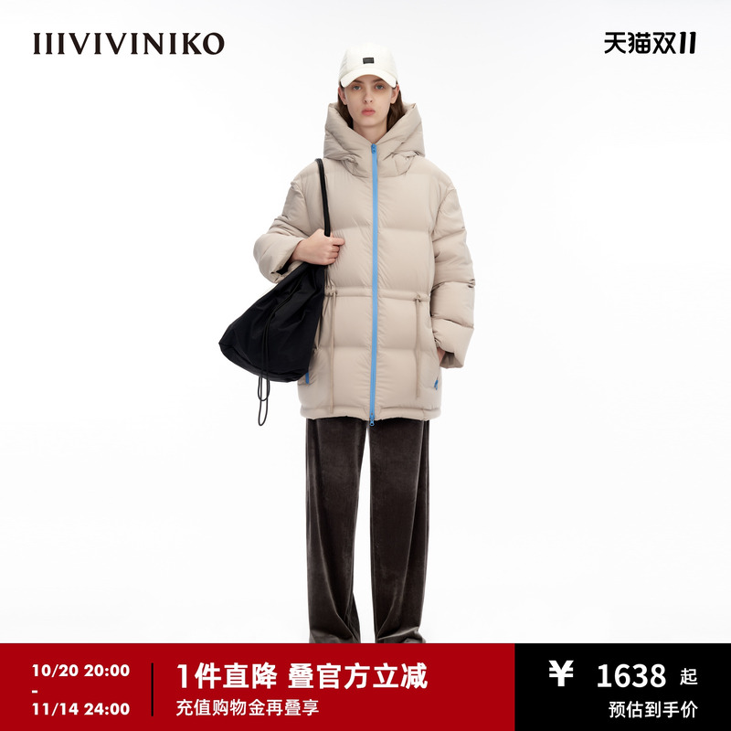 IIIVIVINIKO羽绒服连帽羽绒外套