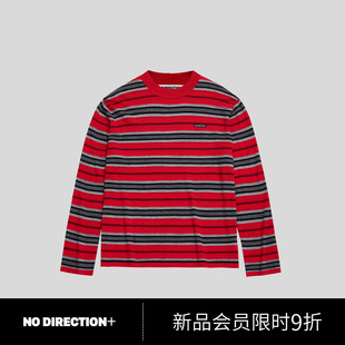 N530101638B 羊毛圆领翻针立体条纹针织衫 DIRECTION
