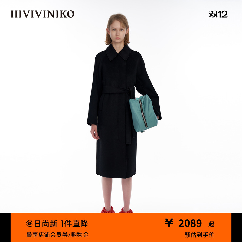 IIIVIVINIKO长款毛呢外套