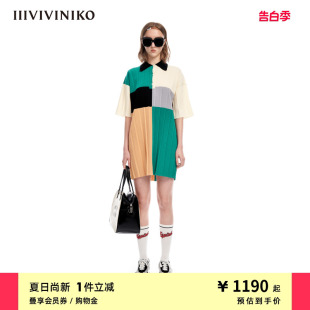 宽松直身运动T恤感针织连⾐裙女M321116601D IIIVIVINIKO夏季 新品